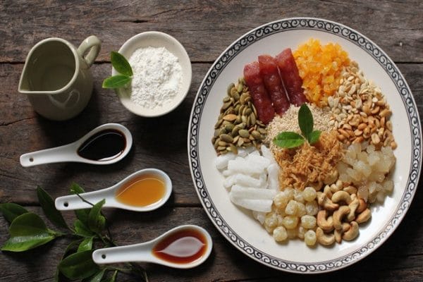 Các nguyên liệu làm bánh trung thu tại nhà
