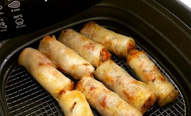 Chiên chả giò rế bằng nồi chiên không dầu hết sức đơn giản