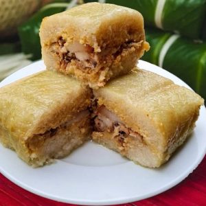 Bánh chưng nếp cái hoa vàng