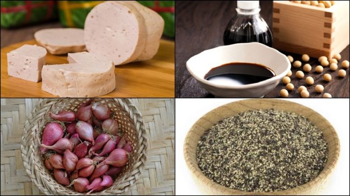 Nguyên liệu làm giò lụa kho tương