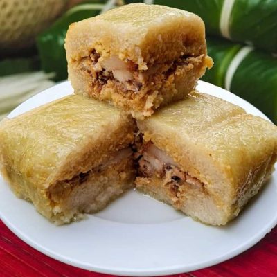 bánh chưng nếp cái hoa vàng